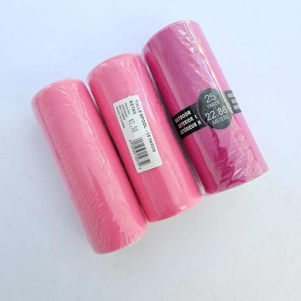 Lot of pink tulle